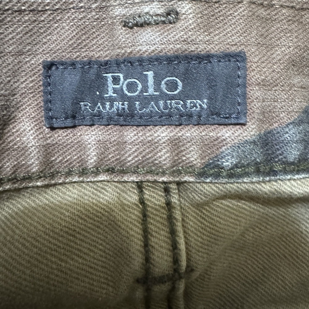 Polo Ralph Lauren Varick Slim Straight Jeans Camo Camouflage 36 32 Button Fly - Picture 3 of 14